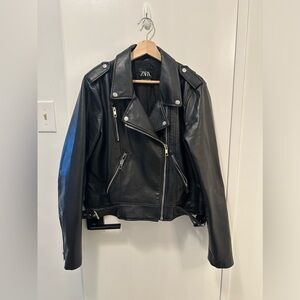 XXL Zara Black Faux Leather Jacket